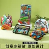 Qingye City wooden fridge magnets, creative national trend souvenirs customization, tourist attraction cultural and creative magnetic stickers wholesale details Picture
